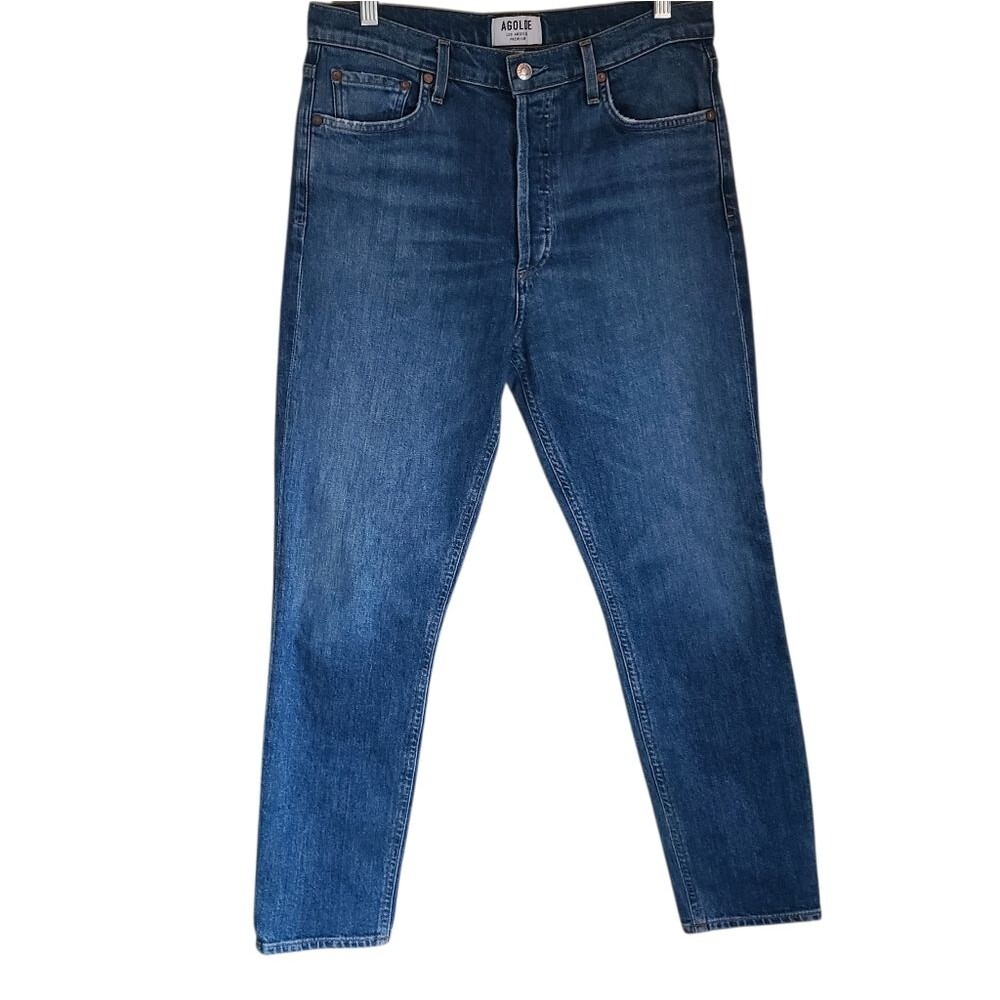 agolde nico high rise slim fit jeans button fly size 30